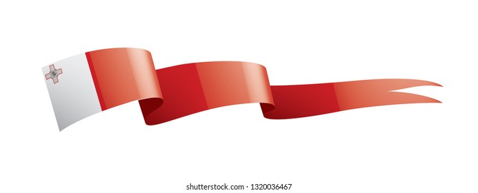 Malta flag, vector illustration on a white background