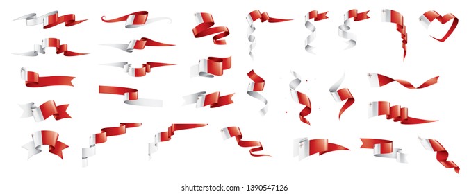 Malta flag, vector illustration on a white background