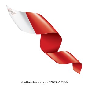 Malta flag, vector illustration on a white background