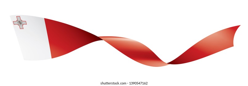 Malta flag, vector illustration on a white background