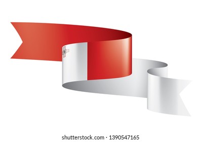 Malta flag, vector illustration on a white background
