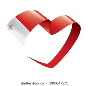 Malta flag, vector illustration on a white background