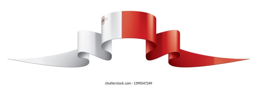 Malta flag, vector illustration on a white background