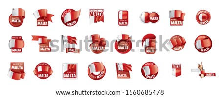Malta flag, vector illustration on a white background