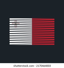Malta Flag Vector. National Flag