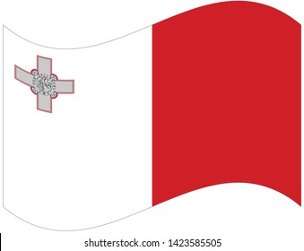 Malta flag vector. original and simple Malta flag isolated in official colors and Proportion Correctly