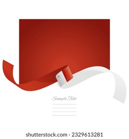 Malta flag vector. World flags and ribbons. Maltese flag ribbon on abstract color background