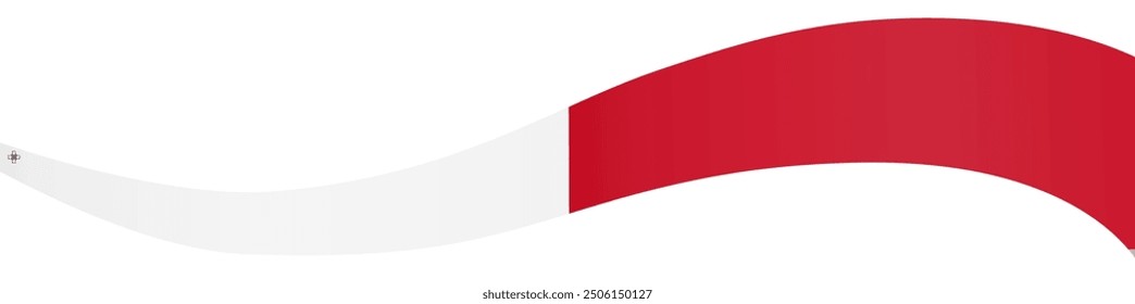 Onda de bandera de Malta aislada en png o Ilustración vectorial de fondo transparente.