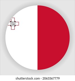 Malta Flat Rounded Country Flag Icon