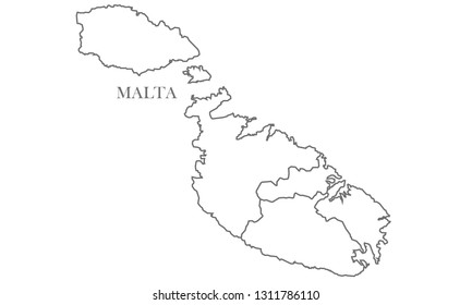 Malta gray line map