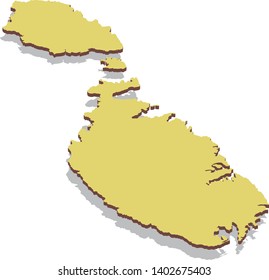 Malta. High detailed vector isometric illustration
