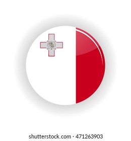 Malta icon circle isolated on white background. Valletta icon vector illustration