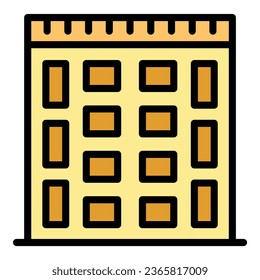 Malta icon outline vector. Map landmark. European skyline color flat