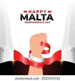 Malta Independence Tag Design Illustration Sammlung