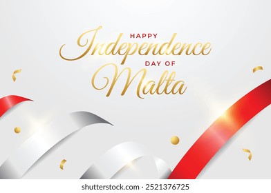 Malta Independence Tag Design Illustration Sammlung