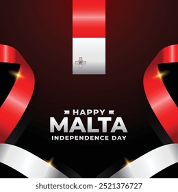 Malta Independence Tag Design Illustration Sammlung