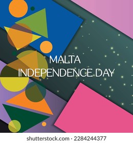Día de la Independencia de Malta. Diseño adecuado para carteles y pancartas de tarjetas de felicitación
