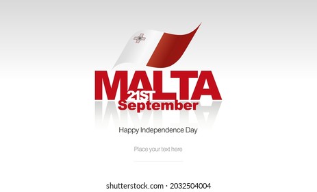 Malta Independence Day flag logo icon banner