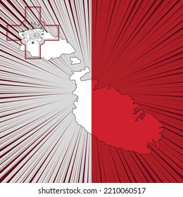 Malta Independence Day Map Design
