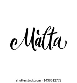 Malta. Lettering. Vector illustration. Perfect design for greeting cards, posters, T-shirts, banners print invitations