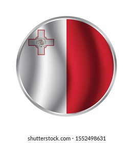 Malta, Maltese Flag vector image, Sovereign state flag of country of Malta in official colors.