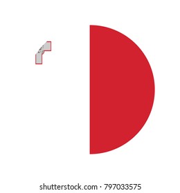 Malta, Maltese Flag vector image, Sovereign state flag of country of Malta in official colors.