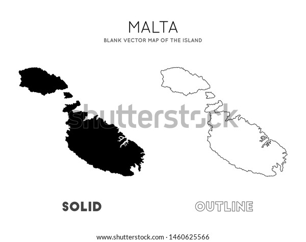 Blank Map Of Malta No Boundaries Webvectormaps In 2021 Blank Map Images   Malta Map Blank Vector Island 600w 1460625566 