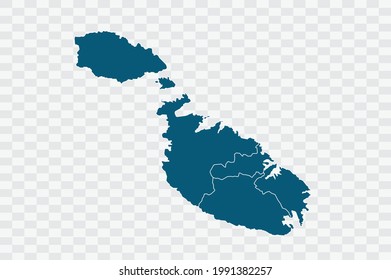 Mapa de Malta de color azul en la barra de fondo