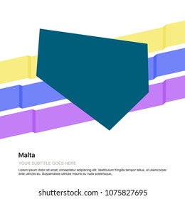 Malta map design with white background vector