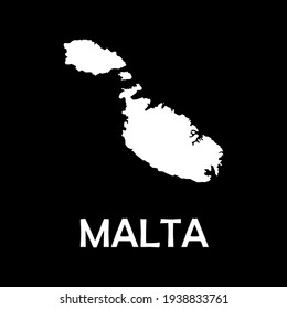 malta map. High detailed map of malta on white background. Vector illustration eps 10.