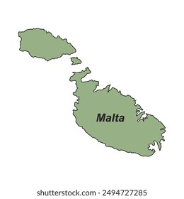 malta map icon vector illustration simple design