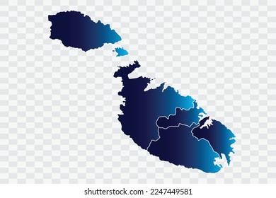 Mapa de Malta color índigo en archivos de calidad de fondo blanco png