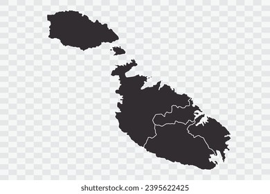 Malta Map iron Color on White Background quality files Png