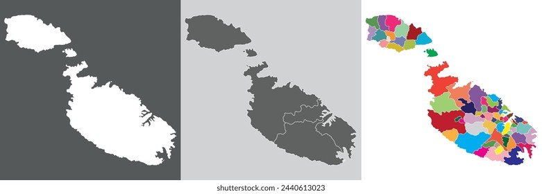 Malta map. Map of Malta in set