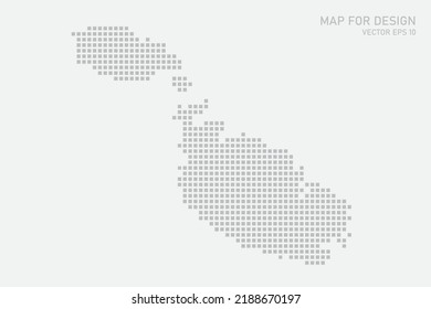 Malta Map - World map International vector template with grey pixel, grid, grunge, halftone style isolated on white background for education, infographic, design - Vector illustration eps 10