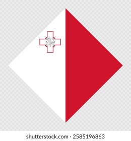 Malta rhombus flag. Vector illustration.