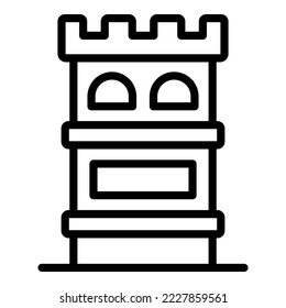 Malta tower icon outline vector. Maltese stamp. Country emblem