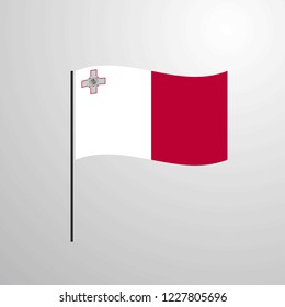 Malta waving Flag