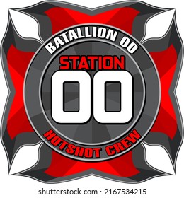 Maltese Cross Fire Department Logo