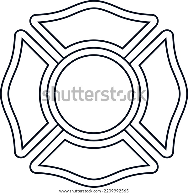 Maltese Cross Fire Department Template Clipart Stock Vector (Royalty ...