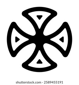 Maltese cross icon symbol vector illustration