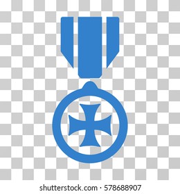 Maltese Cross icon. Vector illustration style is flat iconic symbol, cobalt color, transparent background. Designed for web and software interfaces.