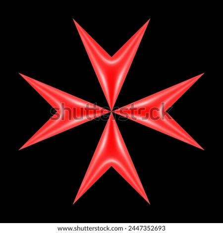 Maltese cross on black background