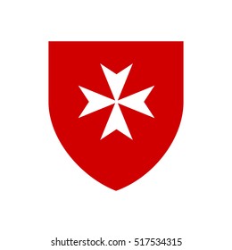 Maltese cross the red shield