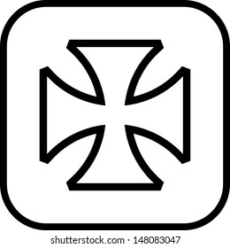 Maltese cross vector icon 