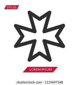 maltese cross vector icon symbol