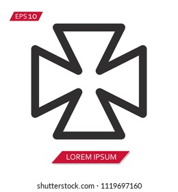 maltese cross vector icon symbol