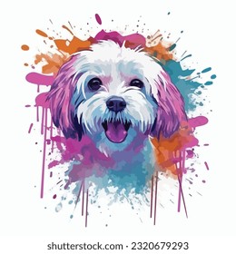 Maltese store dog art