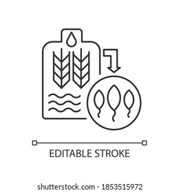Malting pixel perfect linear icon. Beer production from herbal ingredient. Brewery manufacture. Thin line customizable illustration. Contour symbol. Vector isolated outline drawing. Editable stroke