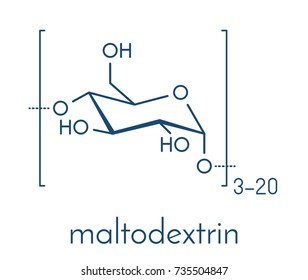 Maltodextrin food additive molecule. Skeletal formula.